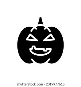 pumpkin halloween icon solid style vector