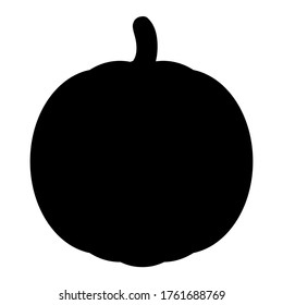 Pumpkin Halloween icon vector. Pumpkin flat silhouette on a white background