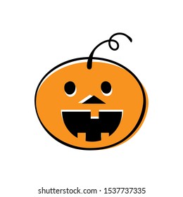 Pumpkin halloween icon vector illustration on white background