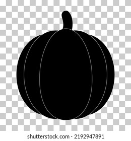 Pumpkin Halloween icon vector. October celebration flat silhouette illustration isolated design .
