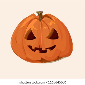 Pumpkin Halloween Illustration Vector