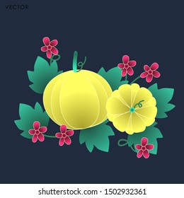 Pumpkin Halloween isolate, Vector illustration design element