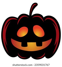 Pumpkin Halloween Lantern Cute Face Cartoon Vector