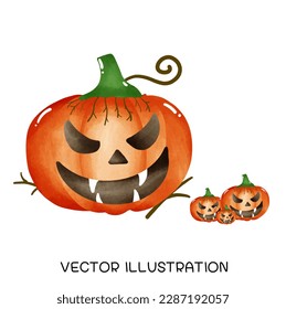 pumpkin halloween lantern realistic vector