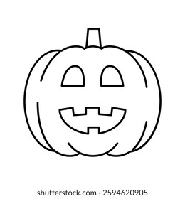 pumpkin halloween line icon vector. pumpkin halloween sign. isolated contour symbol black illustration