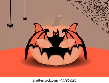
Pumpkin for Halloween mask