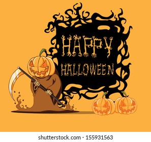 Pumpkin. Halloween monster
