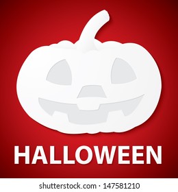Pumpkin halloween on red background