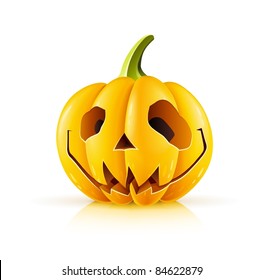 pumpkin for halloween on white background vector illustration