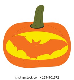 Pumpkin. Halloween party vector icon