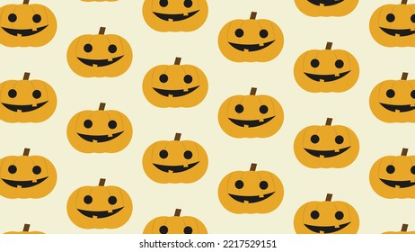 pumpkin halloween patern vector orange