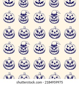 Pumpkin halloween pattern minimalist design 