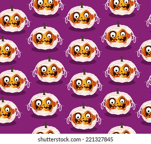 pumpkin halloween seamless pattern