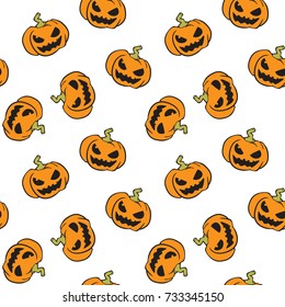 pumpkin halloween seamless pattern