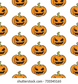 pumpkin halloween seamless pattern