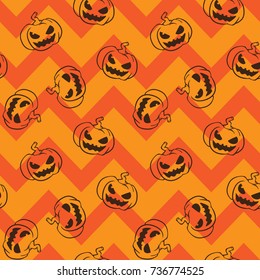 pumpkin halloween seamless pattern