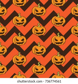 pumpkin halloween seamless pattern