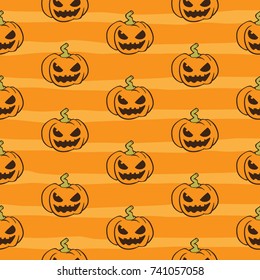 pumpkin halloween seamless pattern