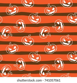 pumpkin halloween seamless pattern