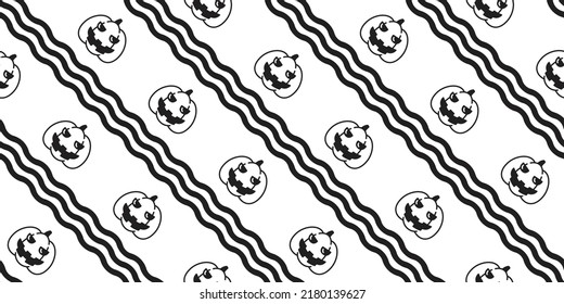 pumpkin Halloween seamless pattern vector wave scarf isolated repeat wallpaper ghost tile background gift wrapping paper illustration icon symbol cartoon doodle design