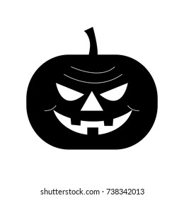 Pumpkin halloween sign vector isolated