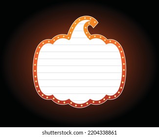 Pumpkin halloween silhouette banner ad