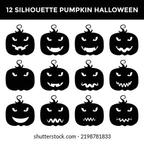 pumpkin halloween silhouette element design