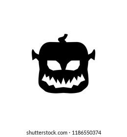 pumpkin halloween silhouette. Element of halloween illustration. Premium quality graphic design icon. Signs and symbols collection icon for websites, web design, mobile app