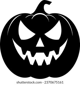 pumpkin halloween silhouette. Element of halloween illustration. Premium quality graphic design icon. Signs and symbols collection icon for websites, web design, mobile app