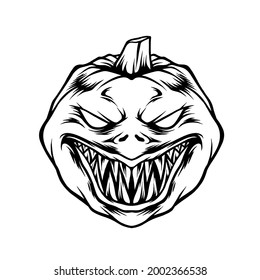The Pumpkin Halloween Silhouette Illustration for your business or merchandise