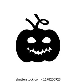 pumpkin halloween silhouette. Vector illustration.