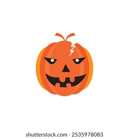 pumpkin halloween simple color design vector