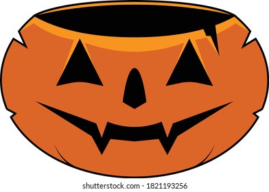 Pumpkin halloween simple vector illustration