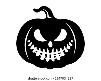 Pumpkin Halloween Spooky Face Illustration