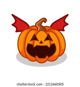 Pumpkin halloween vampire vector design