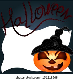 Pumpkin for Halloween. Vector Background