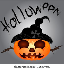 Pumpkin for Halloween. Vector Background
