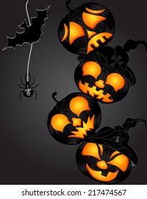 Pumpkin for Halloween. Vector Background