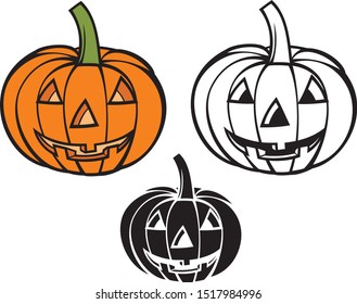 Pumpkin for Halloween vector illustration