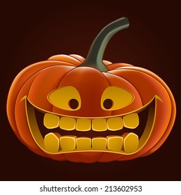 Pumpkin for Halloween, vector illustration