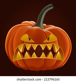 Pumpkin for Halloween, vector illustration