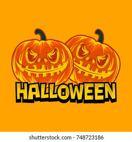 Pumpkin halloween vector illustration