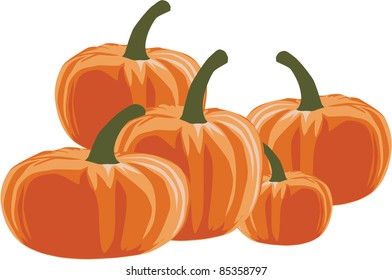 Pumpkin - halloween, vector illustration