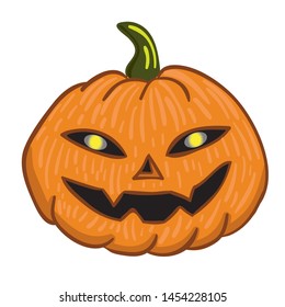 Pumpkin halloween vector illustration for design and decor