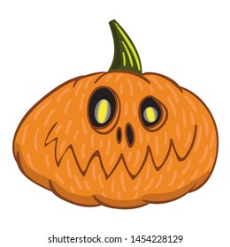 Pumpkin halloween vector illustration for design and decor