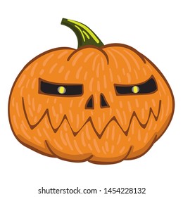 Pumpkin halloween vector illustration for design and decor