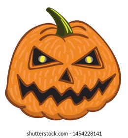 Pumpkin halloween vector illustration for design and decor