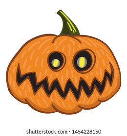 Pumpkin halloween vector illustration for design and decor