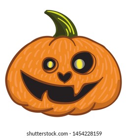 Pumpkin halloween vector illustration for design and decor