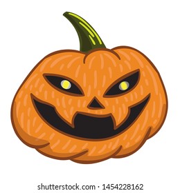 Pumpkin halloween vector illustration for design and decor